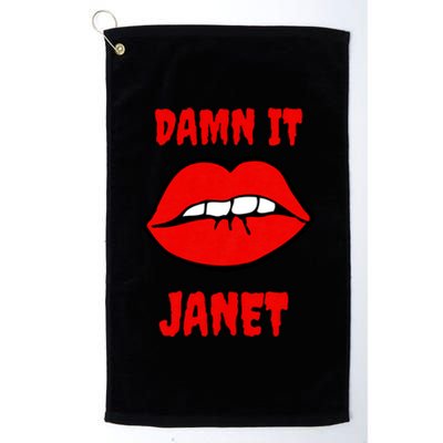 Lips Damn It Janet Song From Rocky Horror Picture Show Platinum Collection Golf Towel