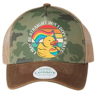 LGBTQ Duck I May Be Straight But I Dont Hate Pride Ally Legacy Tie Dye Trucker Hat