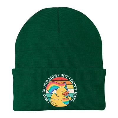 LGBTQ Duck I May Be Straight But I Dont Hate Pride Ally Knit Cap Winter Beanie