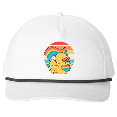 LGBTQ Duck I May Be Straight But I Dont Hate Pride Ally Snapback Five-Panel Rope Hat