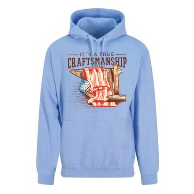 Labor Day Its A True Craftship Patriotic American Flag Gift Unisex Surf Hoodie