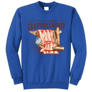 Labor Day Its A True Craftship Patriotic American Flag Great Gift Tall Sweatshirt