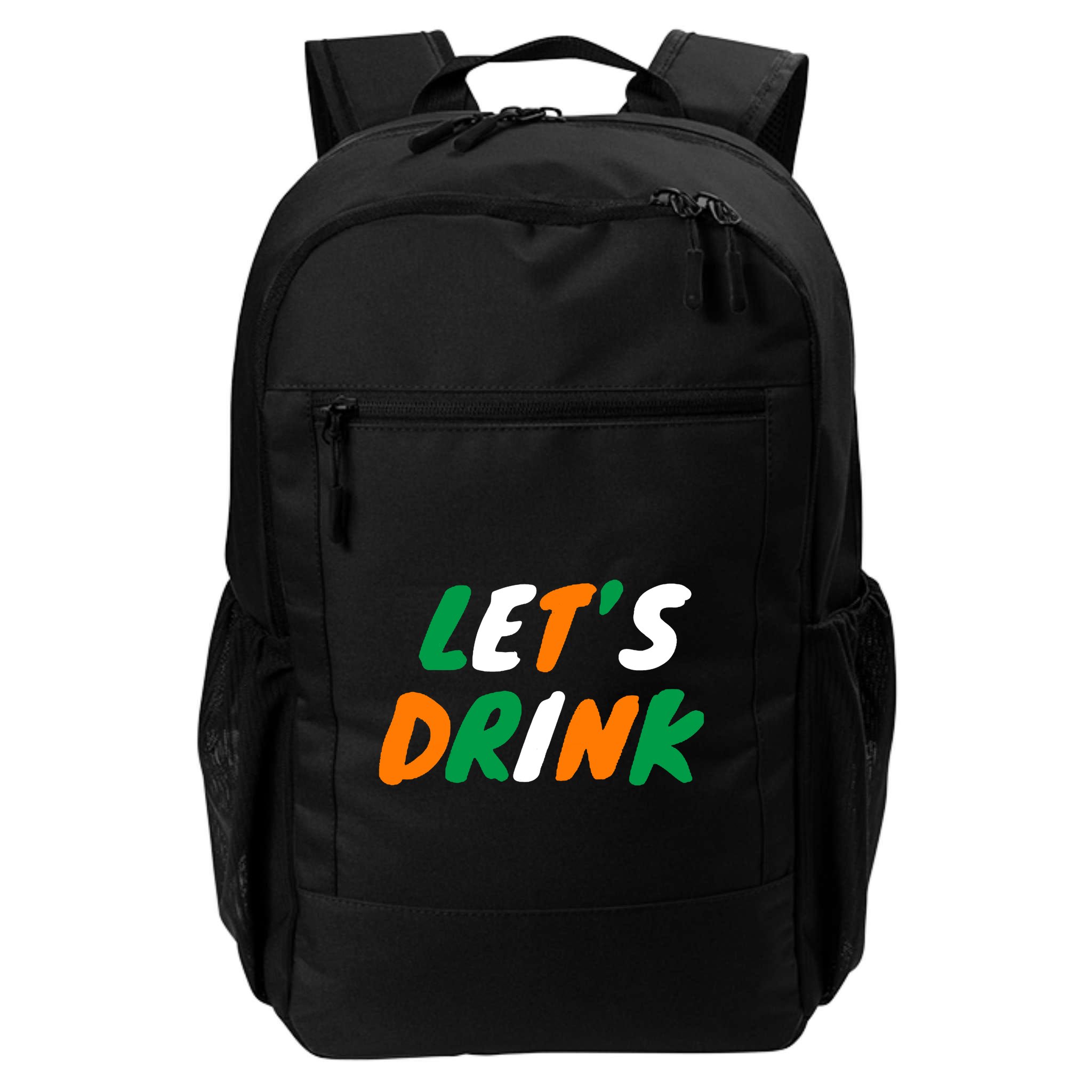 Lets Drink Irish Flag Colors St Patrick's Day Backpack