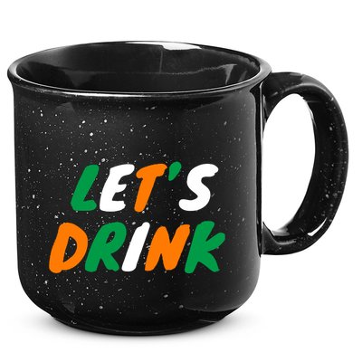 Lets Drink Irish Flag Colors St Patrick's Day 15oz Campfire Ceramic Mug