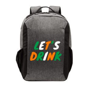 Lets Drink Irish Flag Colors St Patrick's Day Vector Backpack