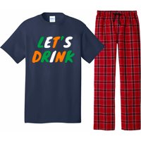 Lets Drink Irish Flag Colors St Patrick's Day Pajama Set