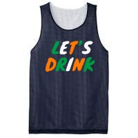 Lets Drink Irish Flag Colors St Patrick's Day Mesh Reversible Basketball Jersey Tank