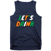 Lets Drink Irish Flag Colors St Patrick's Day Tank Top