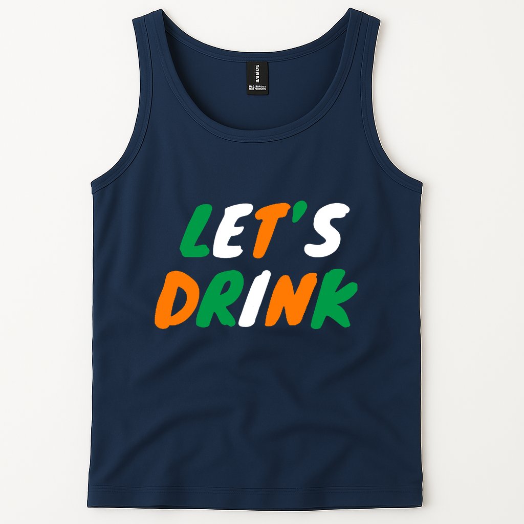 Lets Drink Irish Flag Colors St Patrick's Day Tank Top
