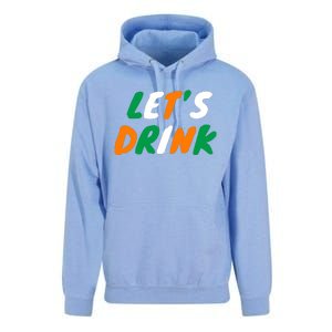 Lets Drink Irish Flag Colors St Patrick's Day Unisex Surf Hoodie