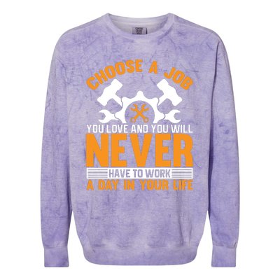 Labor Day Inspirational Quote Colorblast Crewneck Sweatshirt