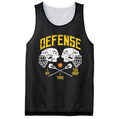 Lacrosse Defense I Hit Take You Drop Lax Player Mesh Reversible Basketball Jersey Tank