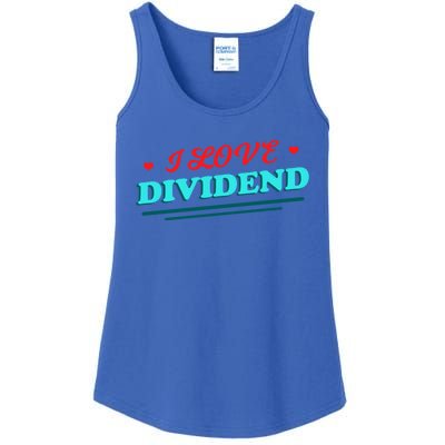 Love Dividends Investor Financial Freedom Stock Market Gift Funny Gift Ladies Essential Tank