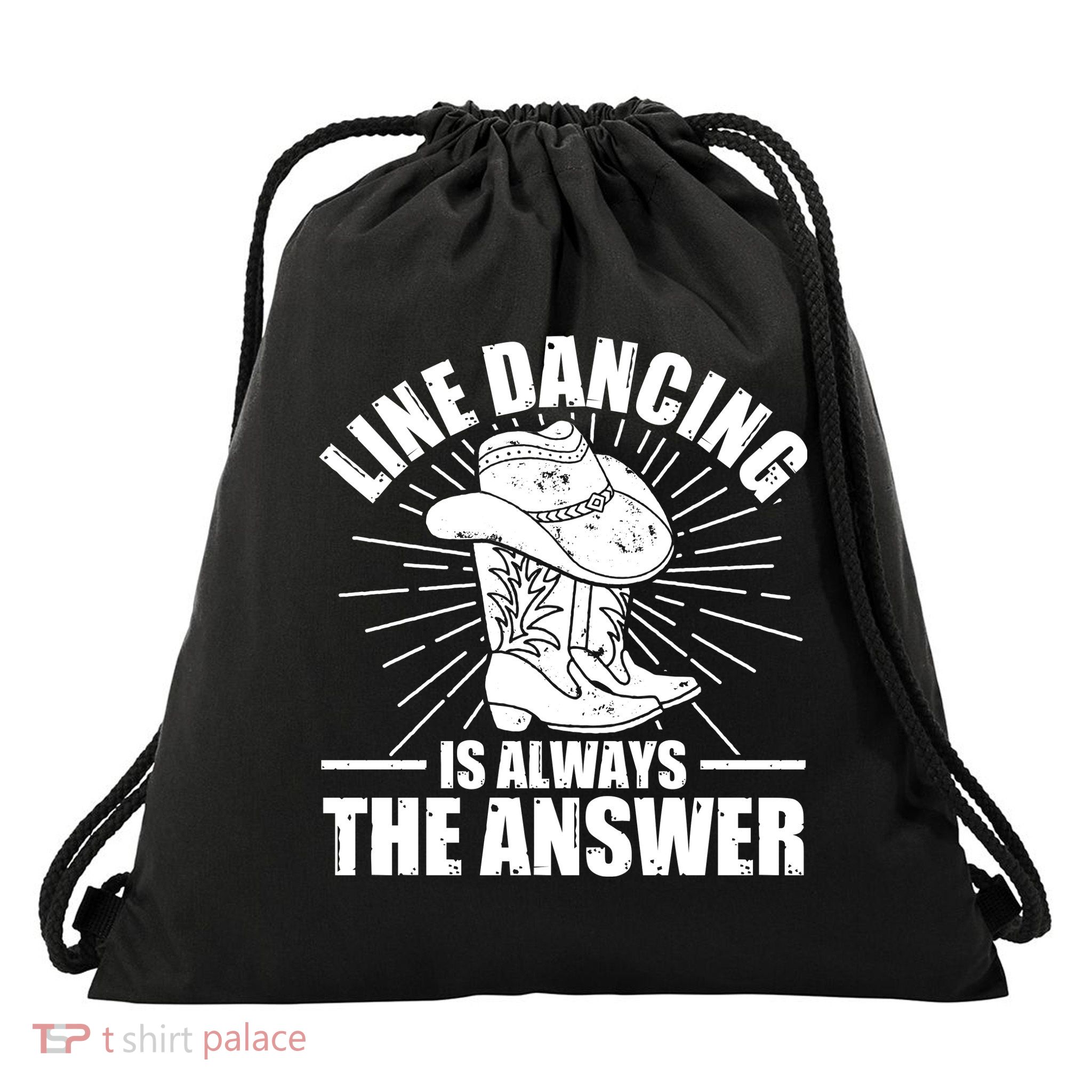 Line Dancing Is Always The Answer Drawstring Bag