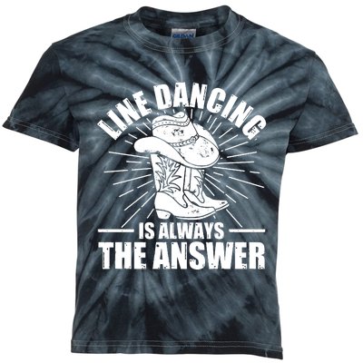 Line Dancing Is Always The Answer Kids Tie-Dye T-Shirt