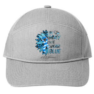 Leopard Daisy In May We Wear Blue ALS Awareness 7-Panel Snapback Hat