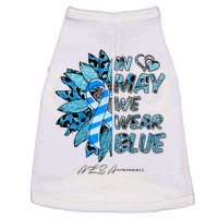 Leopard Daisy In May We Wear Blue ALS Awareness Doggie Tank