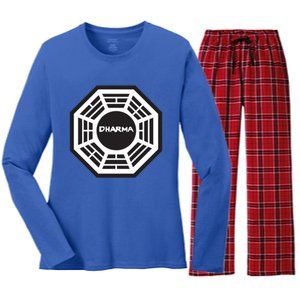 Lost Dharma Initiative Gift Women's Long Sleeve Flannel Pajama Set 