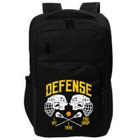 Lacrosse Defense I Hit Take You Drop Lax Player Impact Tech Backpack