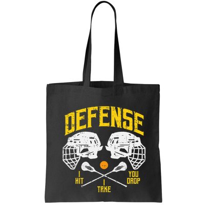 Lacrosse Defense I Hit Take You Drop Lax Player Bag