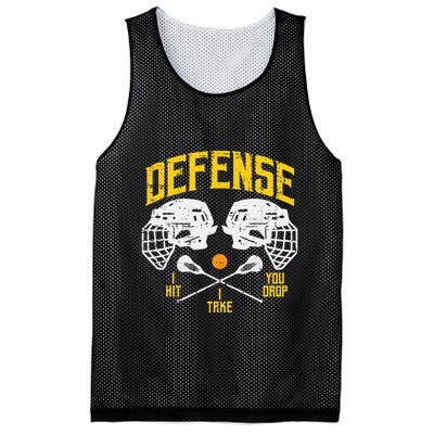 Lacrosse Defense I Hit Take You Drop Lax Player Mesh Reversible Basketball Jersey Tank