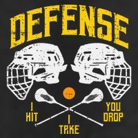 Lacrosse Defense I Hit Take You Drop Lax Player 25L Jumbo Tote