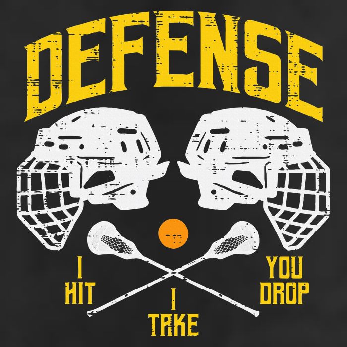 Lacrosse Defense I Hit Take You Drop Lax Player 25L Jumbo Tote