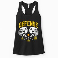 Lacrosse Defense I Hit Take You Drop Lax Player Womens Tank Top