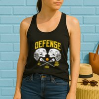 Lacrosse Defense I Hit Take You Drop Lax Player Womens Tank Top