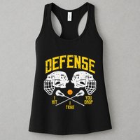 Lacrosse Defense I Hit Take You Drop Lax Player Womens Tank Top