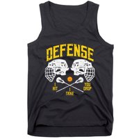 Lacrosse Defense I Hit Take You Drop Lax Player Tank Top