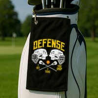 Lacrosse Defense I Hit Take You Drop Lax Player Golf Towel