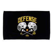 Lacrosse Defense I Hit Take You Drop Lax Player Microfiber Hand Towel