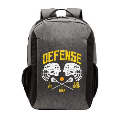 Lacrosse Defense I Hit Take You Drop Lax Player Vector Backpack