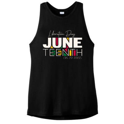 Liberation Day Juneteenth Commemorative Graphic Ladies PosiCharge Tri-Blend Wicking Tank