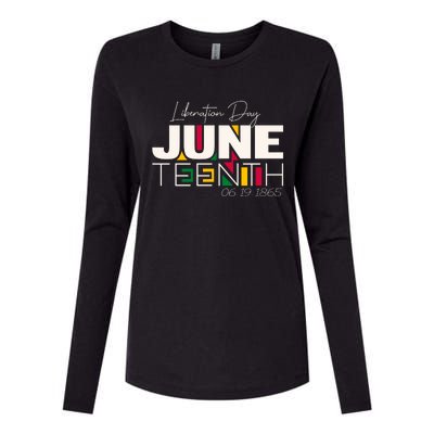 Liberation Day Juneteenth Commemorative Graphic Womens Cotton Relaxed Long Sleeve T-Shirt