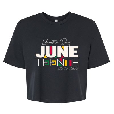 Liberation Day Juneteenth Commemorative Graphic Bella+Canvas Jersey Crop Tee