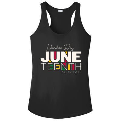 Liberation Day Juneteenth Commemorative Graphic Ladies PosiCharge Competitor Racerback Tank