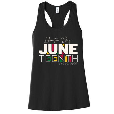 Liberation Day Juneteenth Commemorative Graphic Women's Racerback Tank