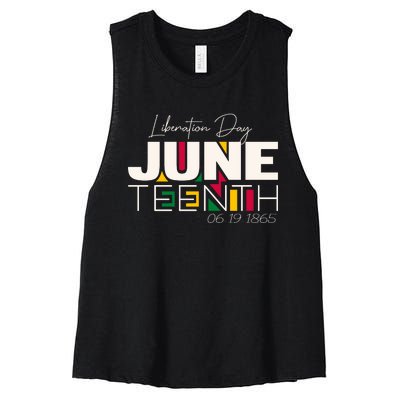 Liberation Day Juneteenth Commemorative Graphic Women's Racerback Cropped Tank