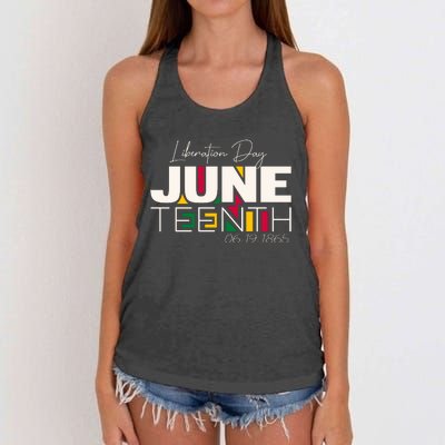 Liberation Day Juneteenth Commemorative Graphic Women's Knotted Racerback Tank