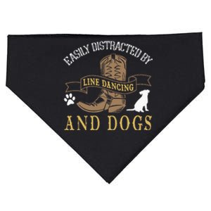 Line Dance Joke Dog Lover Line Dancing Line Dancer USA-Made Doggie Bandana