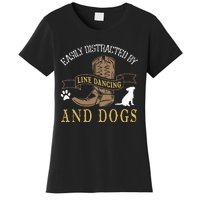 Line Dance Joke Dog Lover Line Dancing Line Dancer Women's T-Shirt