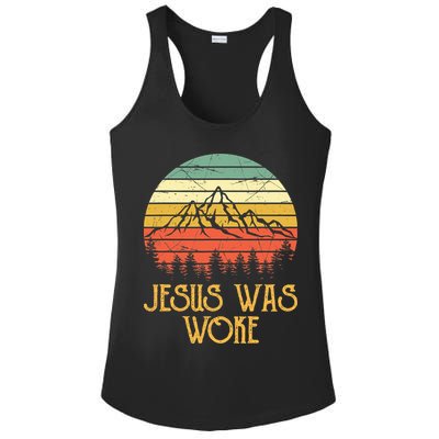 Liberal Democrat Jesus Was Woke Christian Ladies PosiCharge Competitor Racerback Tank