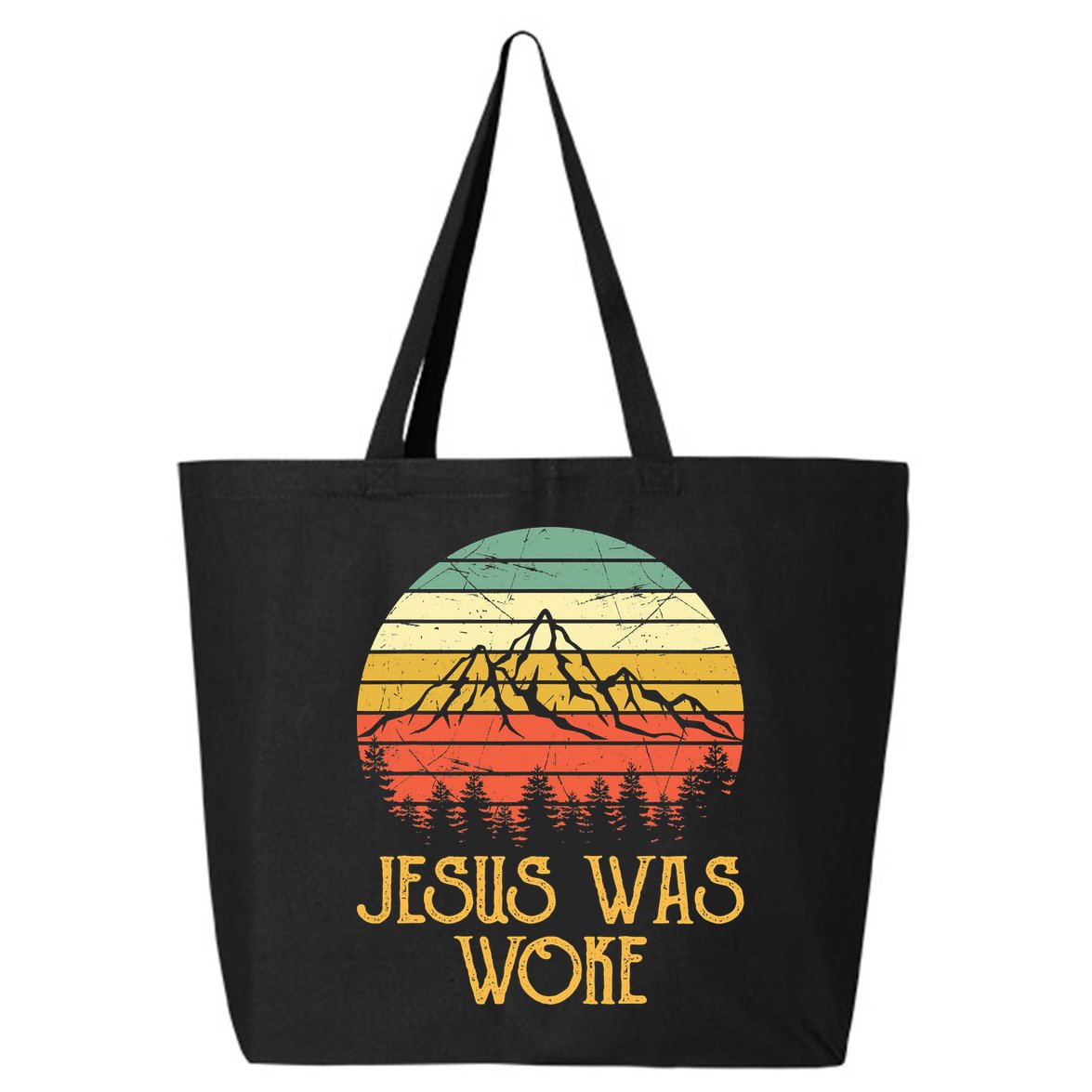 Liberal Democrat Jesus Was Woke Christian 25L Jumbo Tote