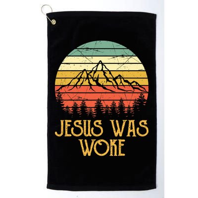 Liberal Democrat Jesus Was Woke Christian Golf Towel