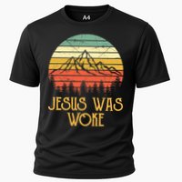 Liberal Democrat Jesus Was Woke Christian Cooling Performance Crew T-Shirt