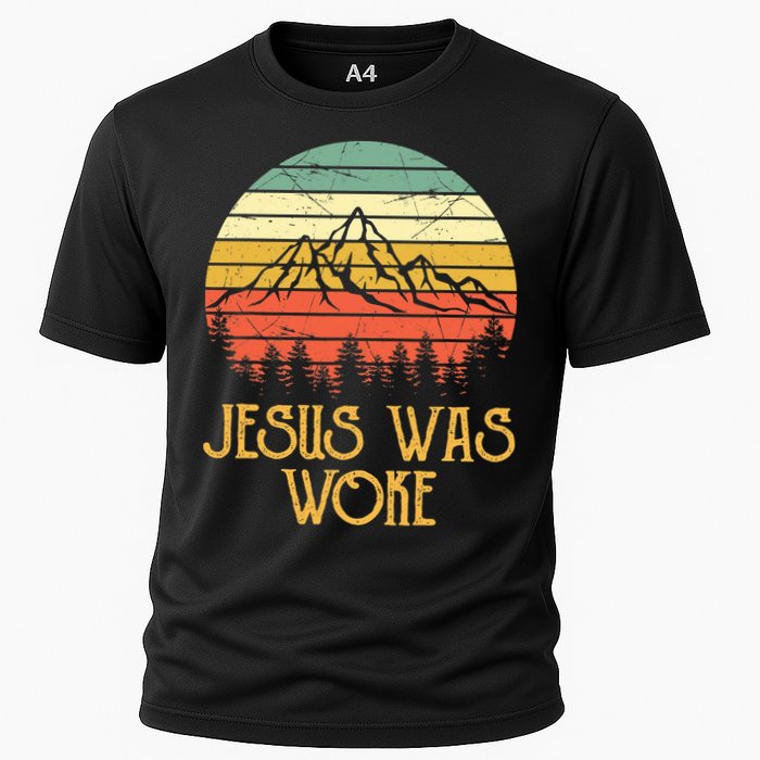 Liberal Democrat Jesus Was Woke Christian Cooling Performance Crew T-Shirt