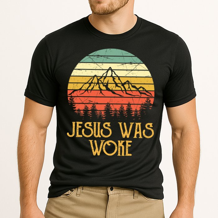 Liberal Democrat Jesus Was Woke Christian Cooling Performance Crew T-Shirt