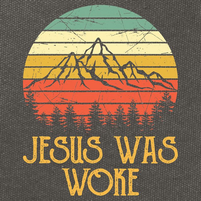 Liberal Democrat Jesus Was Woke Christian Cotton Canvas Backpack
